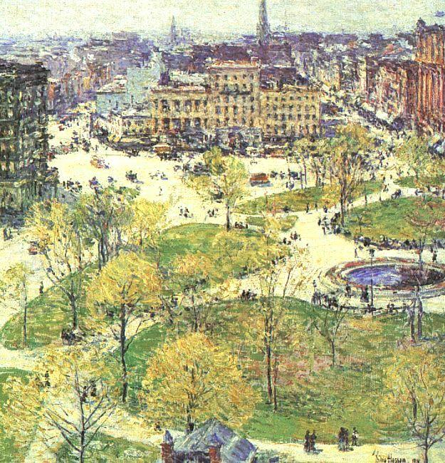 Childe Hassam Union Square in Spring oil painting picture